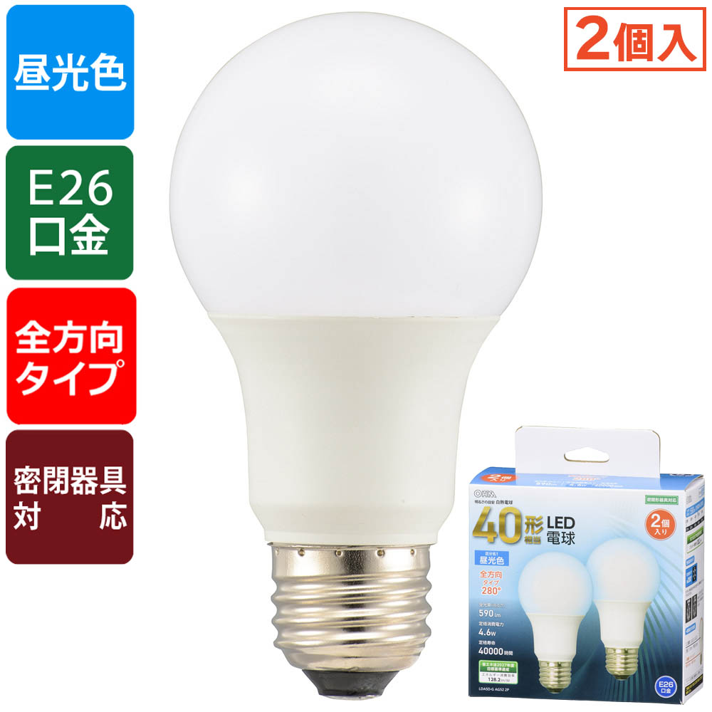 LEDŵ 40/590lm//E26/۸280/̩ķб/206-4706 LDA5D-G AG52 2P 4971275647060LEDŵ 40/590lm//E26/۸280/̩ķб/206-4706 LDA5D-G AG52 2P 4971275647060